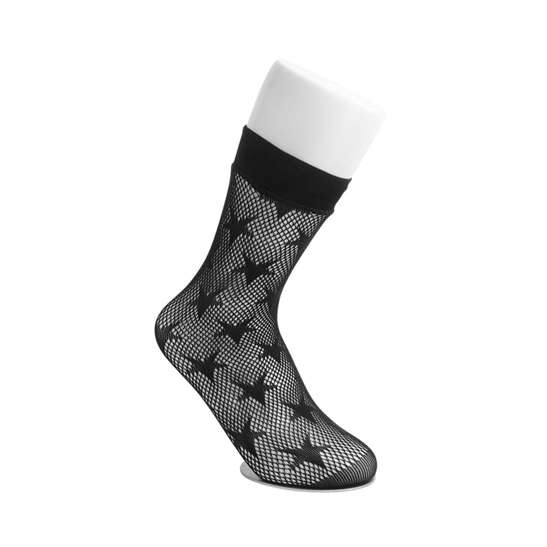 Crew Sock Black Star Mesh Women's - Image 2