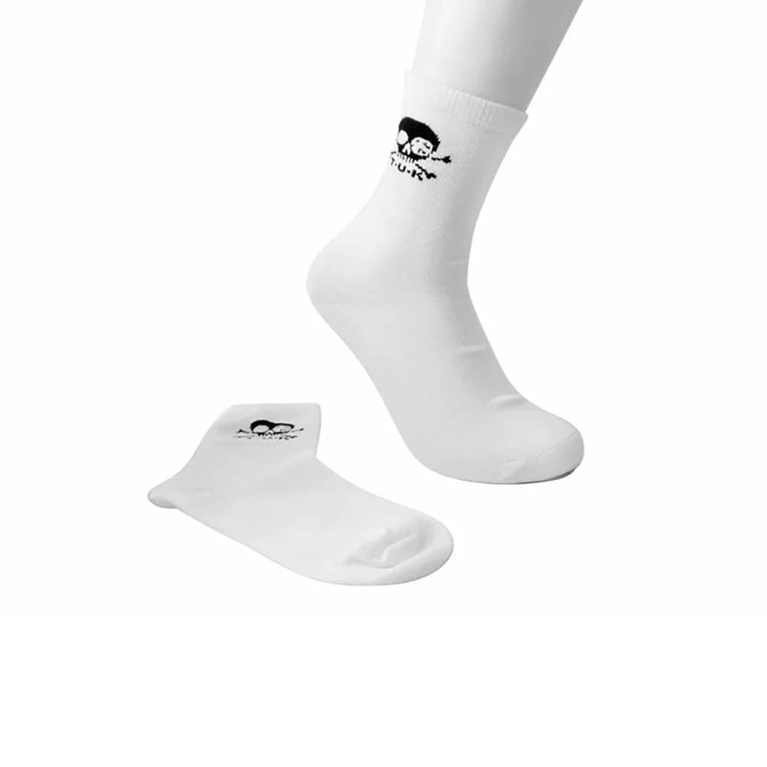 Crew Sock White T.U.K. Skull Women's - Image 3