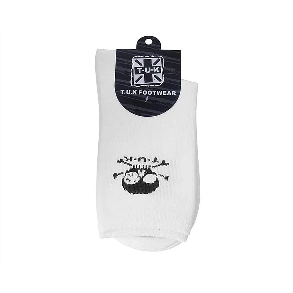 Crew Sock White T.U.K. Skull Women's - Image 4