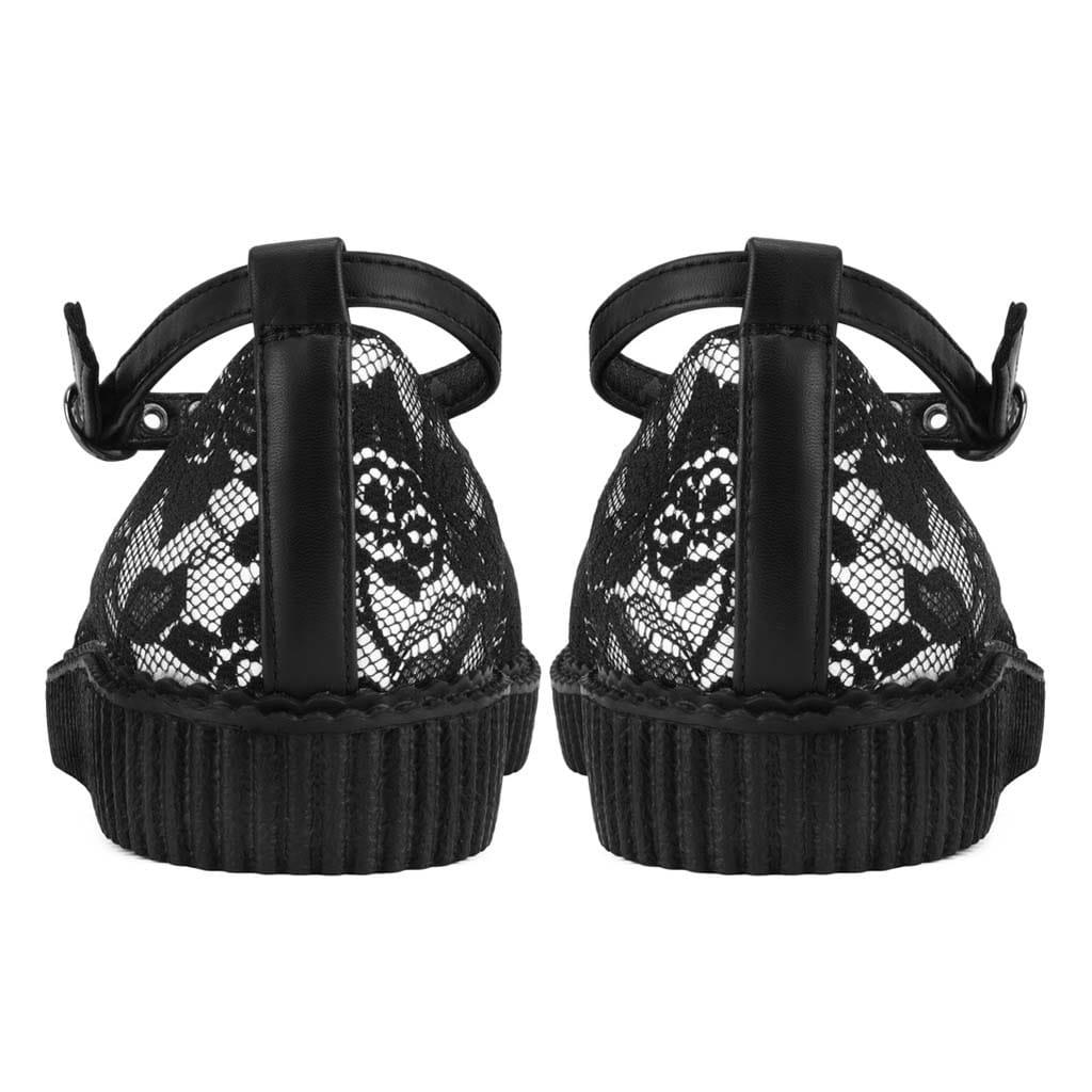 Ballet Creeper Ankle Strap Black/White Lace - Image 6
