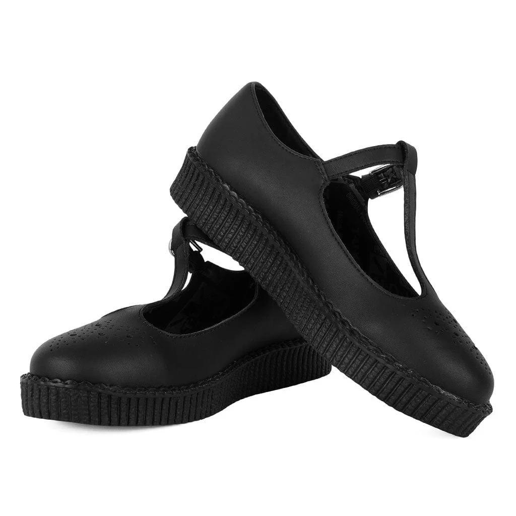 Ballet Creeper Single Strap Black Vegan Leather - Image 3