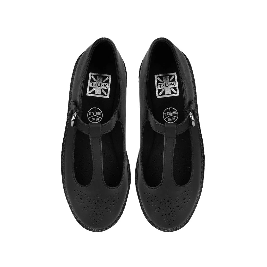 Ballet Creeper Single Strap Black Vegan Leather - Image 5