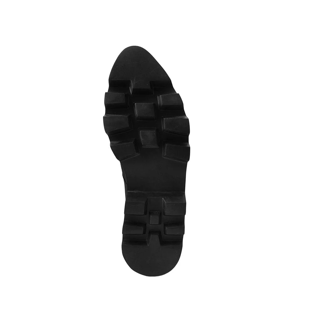 Dino Lug 3 Buckle Boot Matte Black Vegan Leather - Image 3