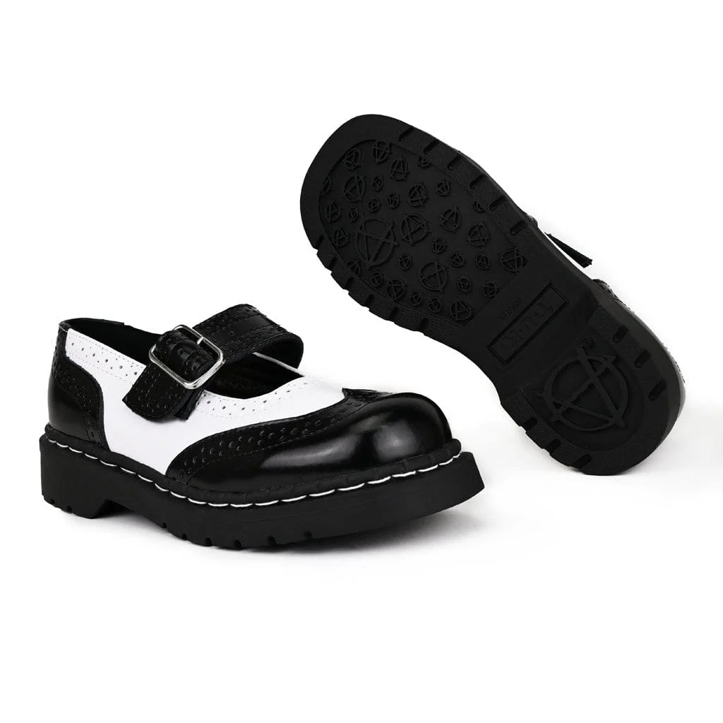 Anarchic Mary Jane Black & White Leather - Image 6