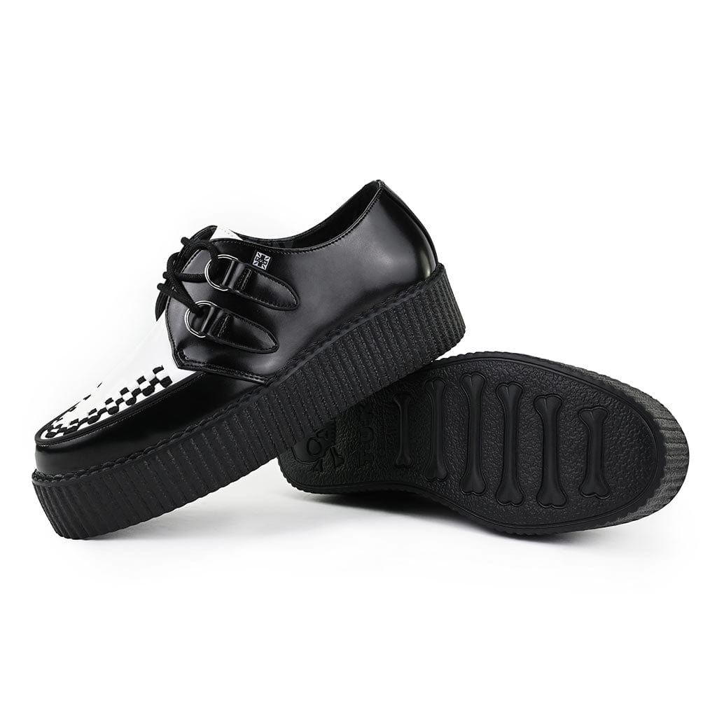 Viva High Creeper Black & White Leather - Image 4