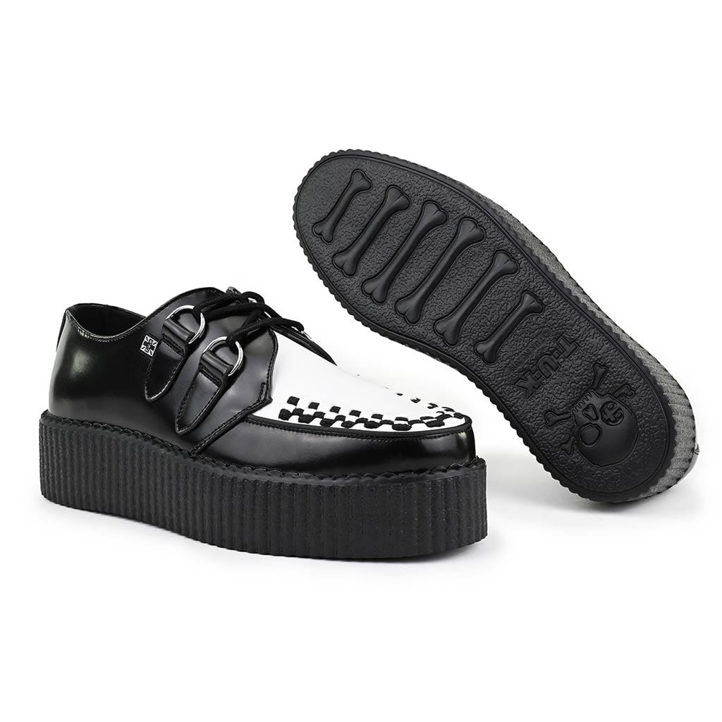 Viva High Creeper Black & White Leather - Image 6