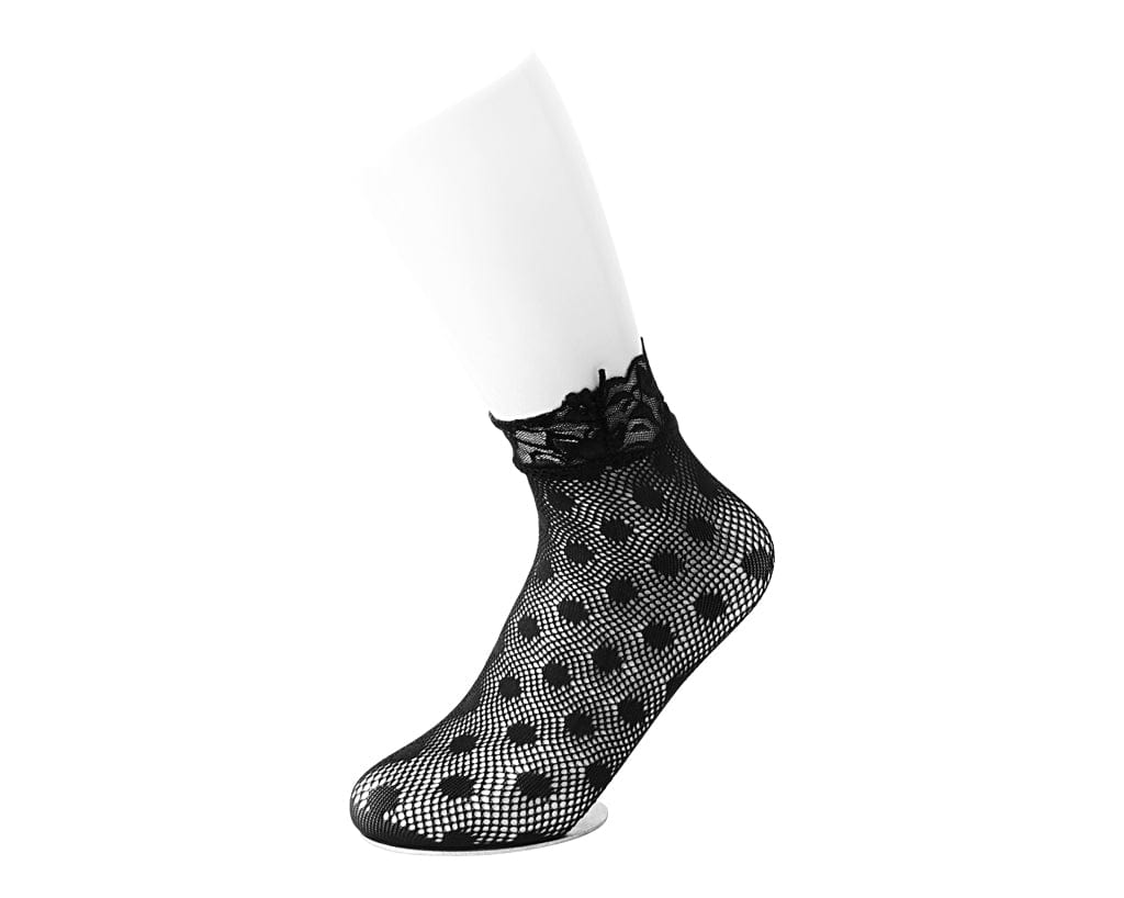Fishnet Black Assorted Socks 5-Pk Women's - Image 3