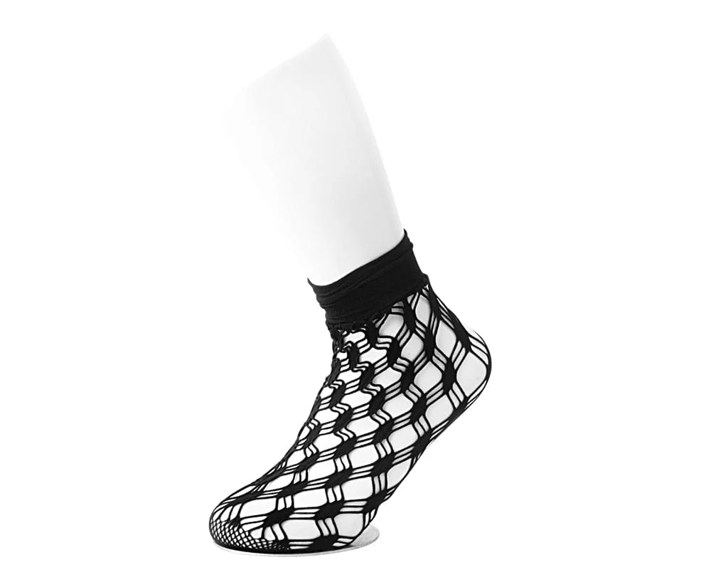 Fishnet Black Assorted Socks 5-Pk Women's - Image 5