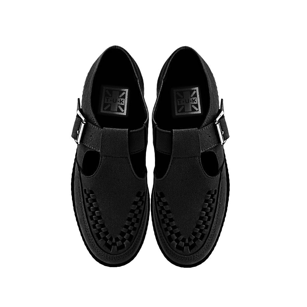 Viva Low T-Bar Creeper Black Suede - Image 5