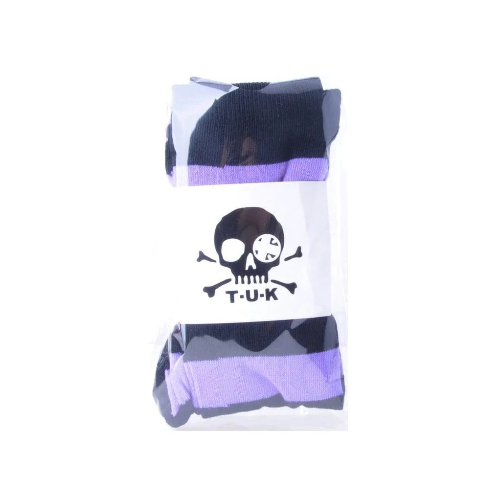Thigh High Black & Purple Striped Sock Women's - Image 3