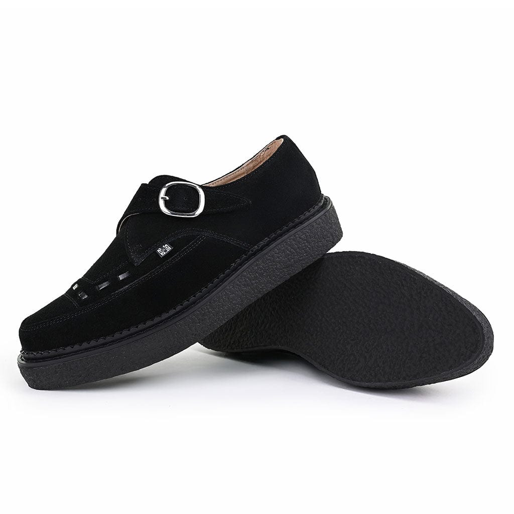 1970 Original Pointed Creeper Black Suede & Monk Buckle - Image 4