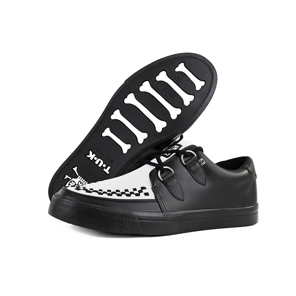 Creeper Sneaker Black & White Leather - Image 4