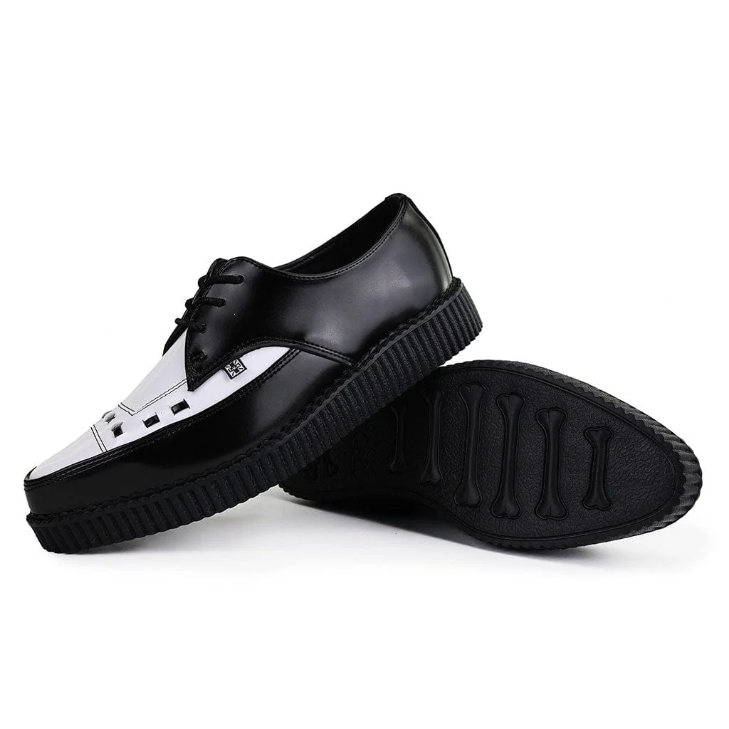 Pointed Creeper Black & White Leather - Image 4