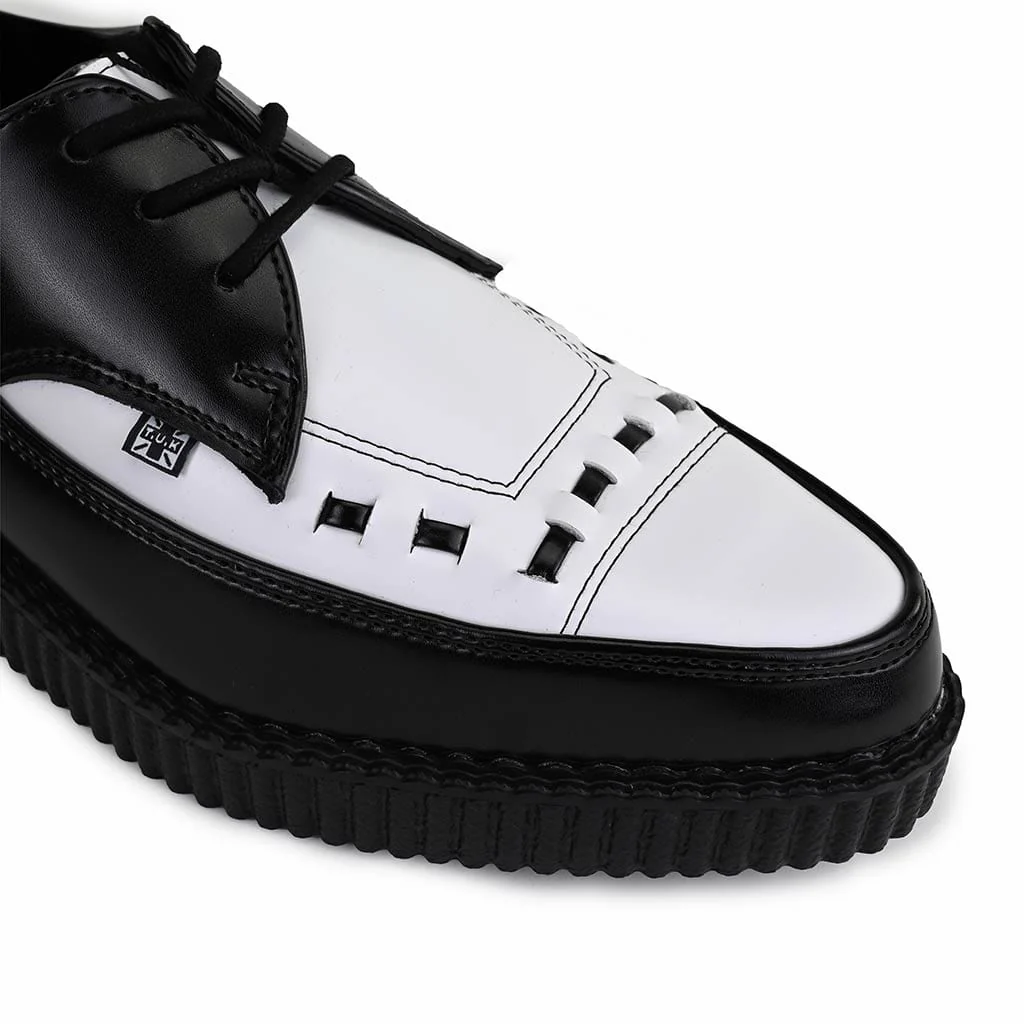 Pointed Creeper Black & White Leather - Image 5