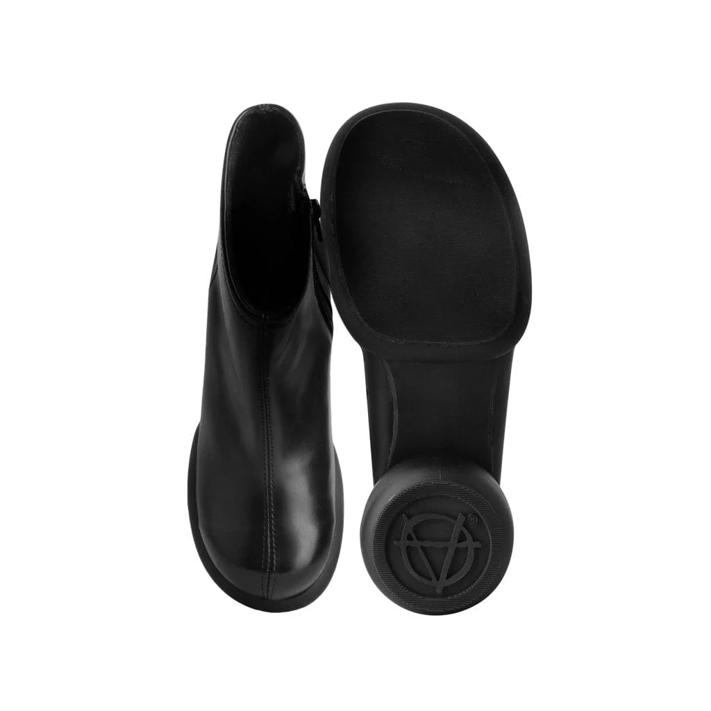 Bubble Heel Boot Black Vegan Leather - Image 6
