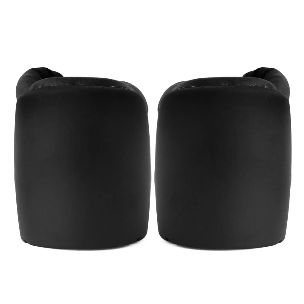Bubble Heel Platform Thongs Black Vegan Leather - Image 3