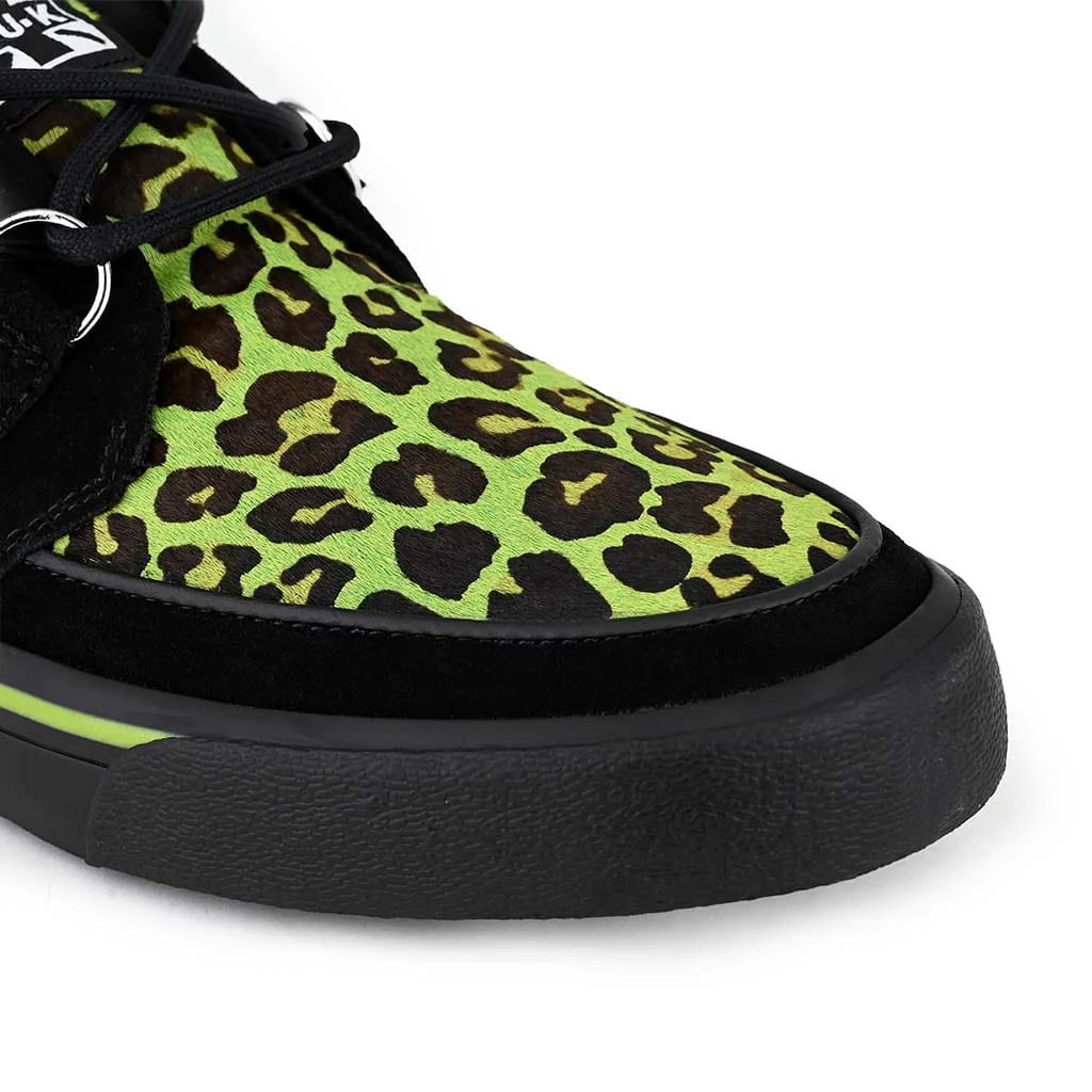 Creeper Sneaker Neon Green Hair & Black Suede - Image 4