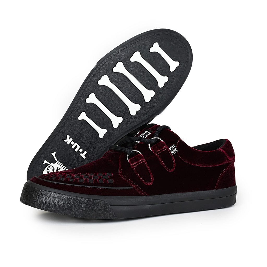 Creeper Sneaker Burgundy Velvet - Image 3