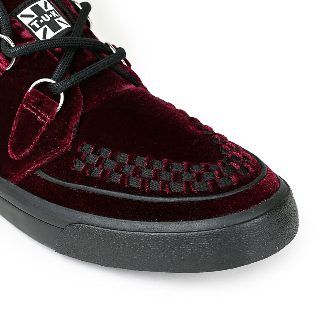 Creeper Sneaker Burgundy Velvet - Image 4