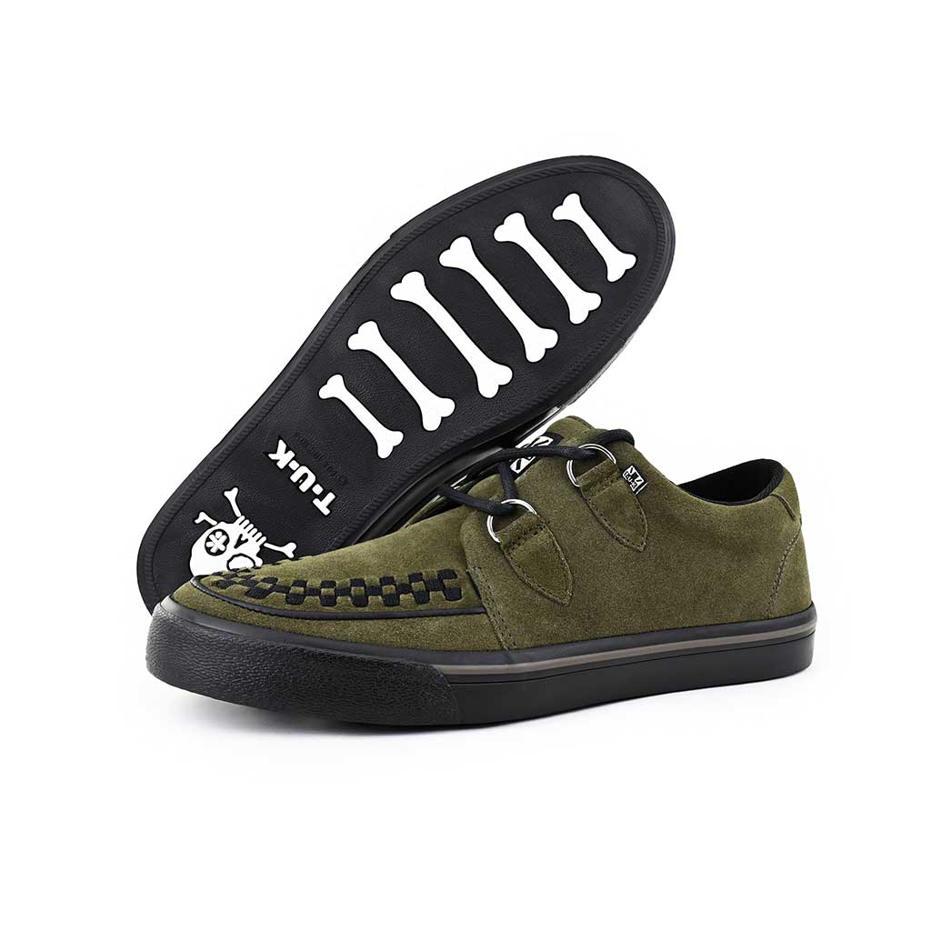 Creeper Sneaker Khaki Green Suede - Image 5