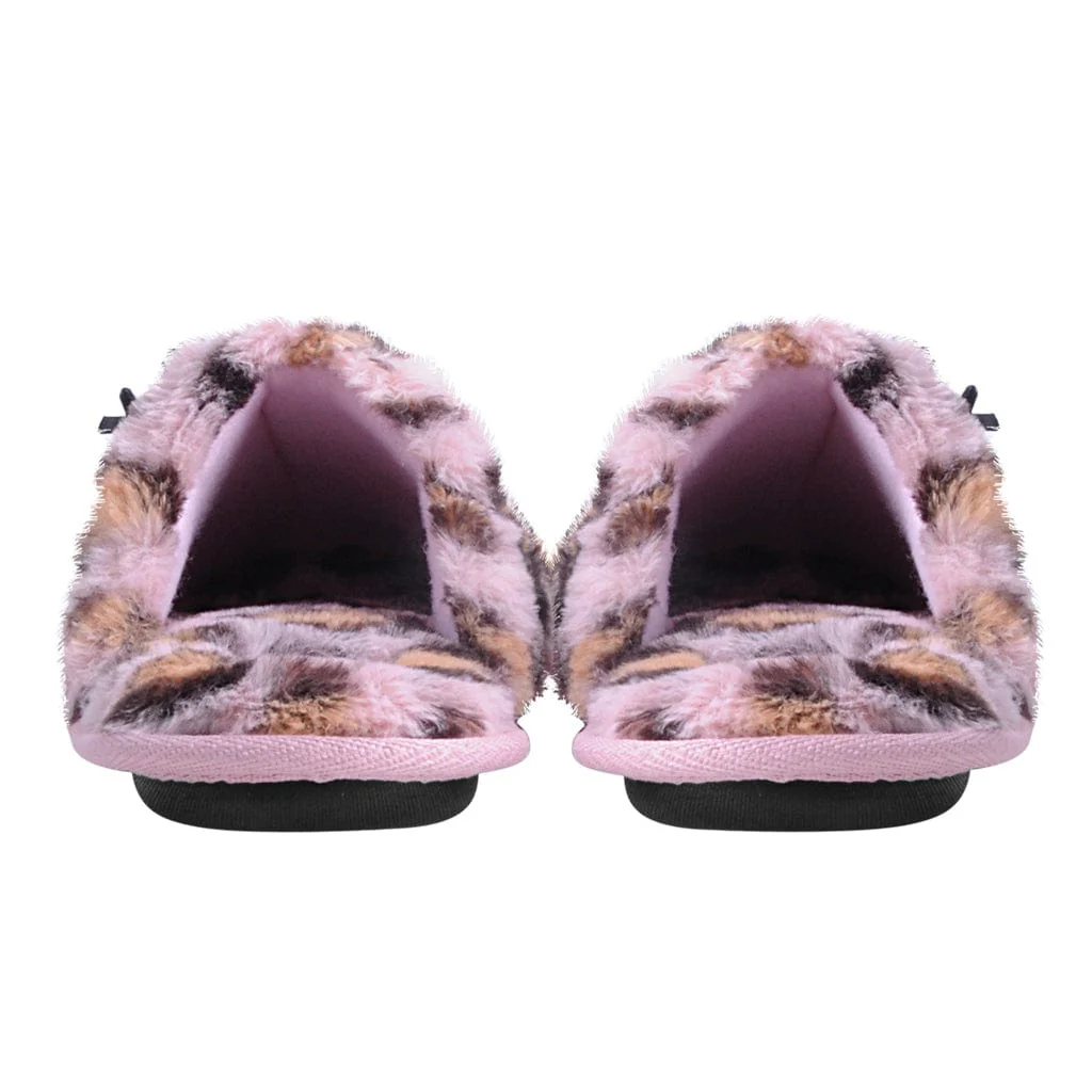 Slipper Pink Leopard Faux Fur - Image 5