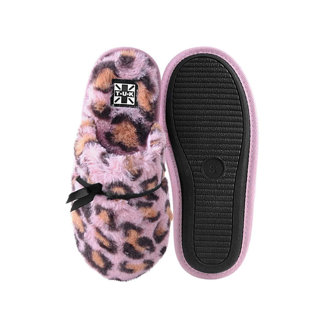 Slipper Pink Leopard Faux Fur - Image 6