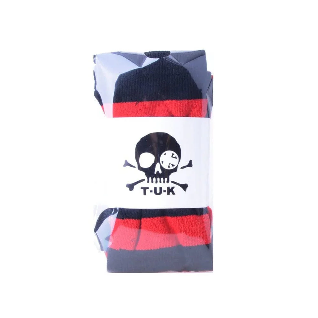 Thigh High Red & Black Striped Sock Women's - Image 4