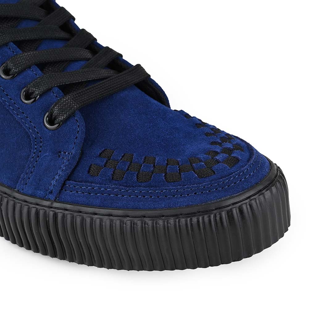 Ribbed Sole Sneaker Navy Suede - Image 4