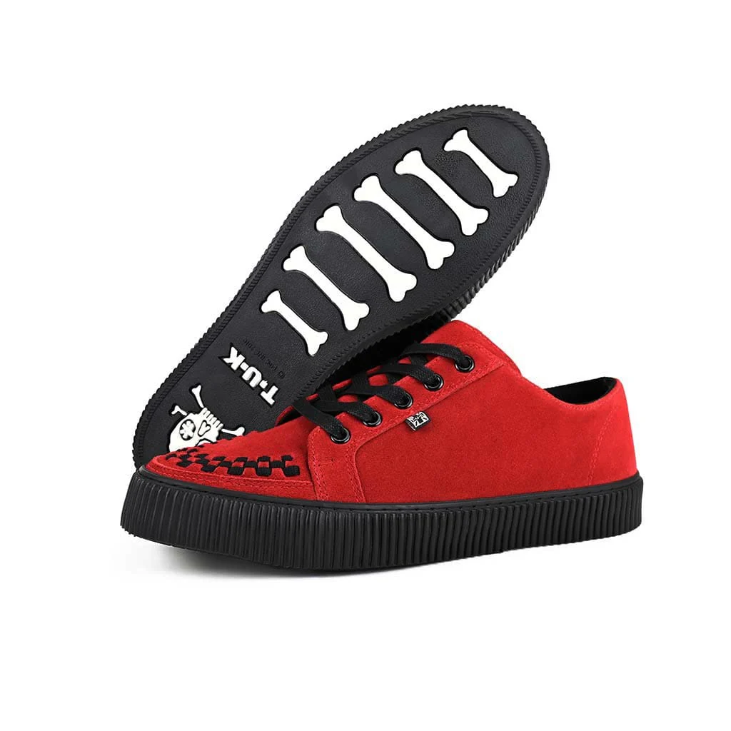 Ribbed Sole Sneaker Red Suede - Image 6