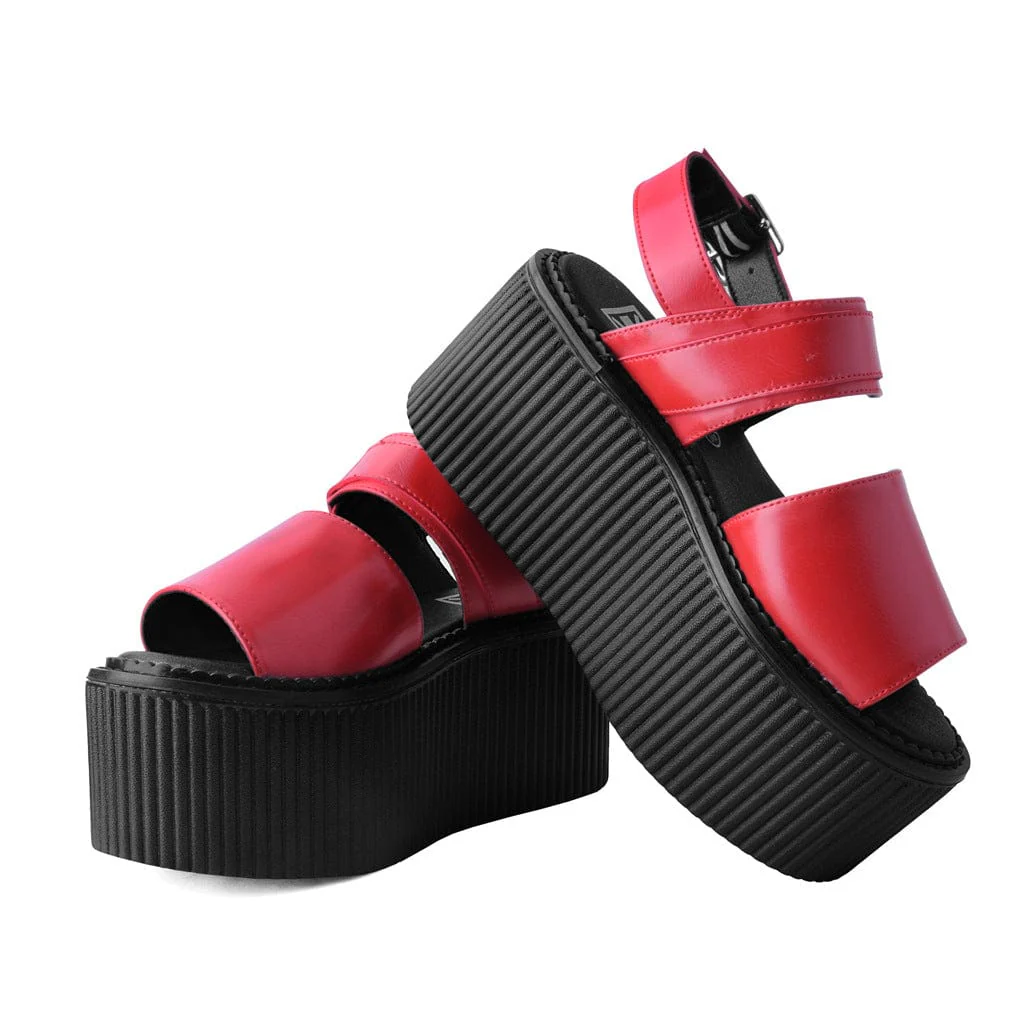 Strato Sandal Brush Off Red Vegan Leather - Image 3