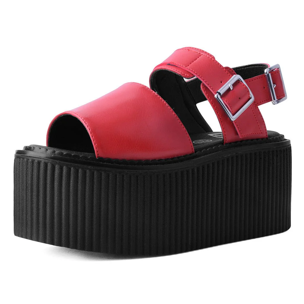 Strato Sandal Brush Off Red Vegan Leather - Image 4