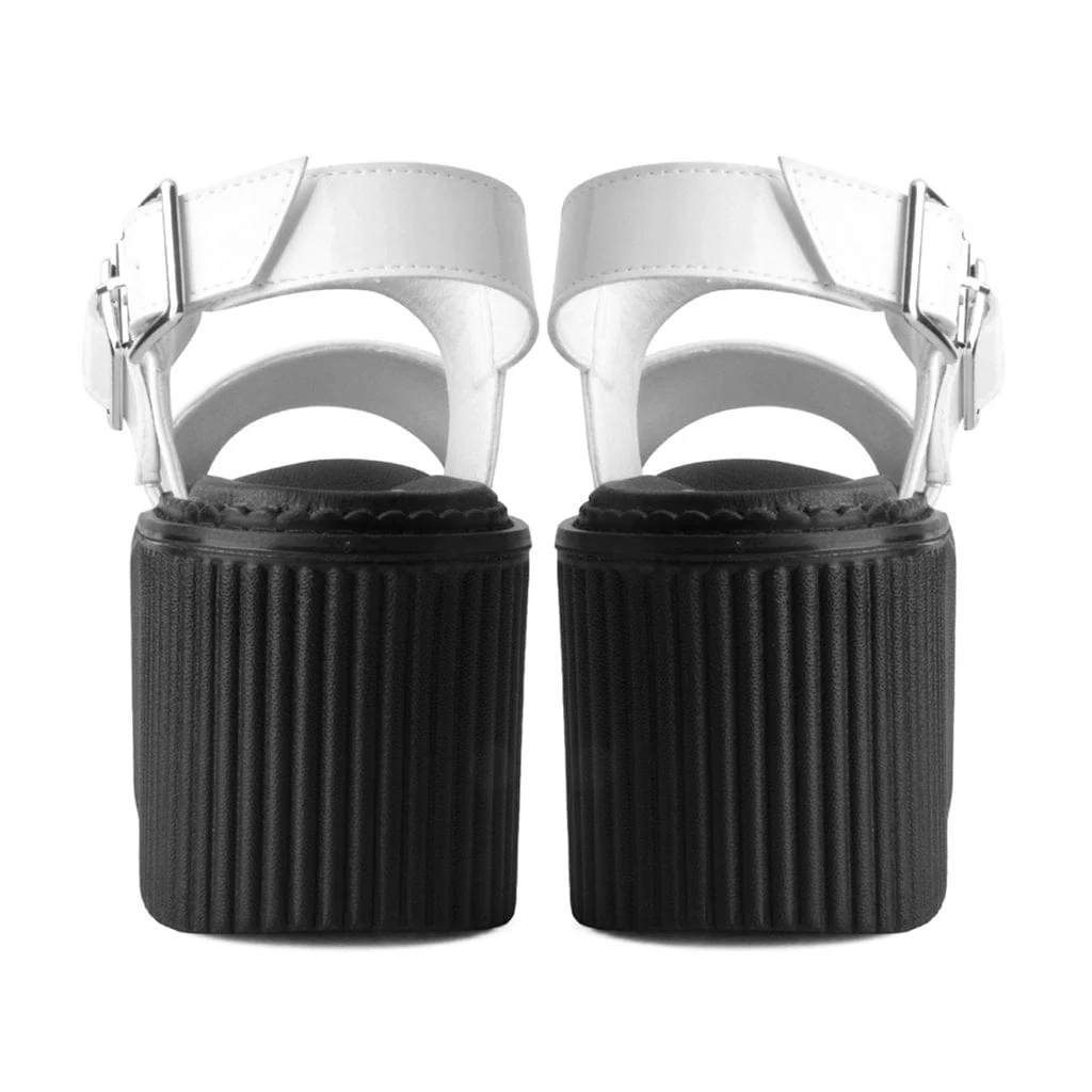 Strato Sandal White Patent Vegan Leather - Image 5