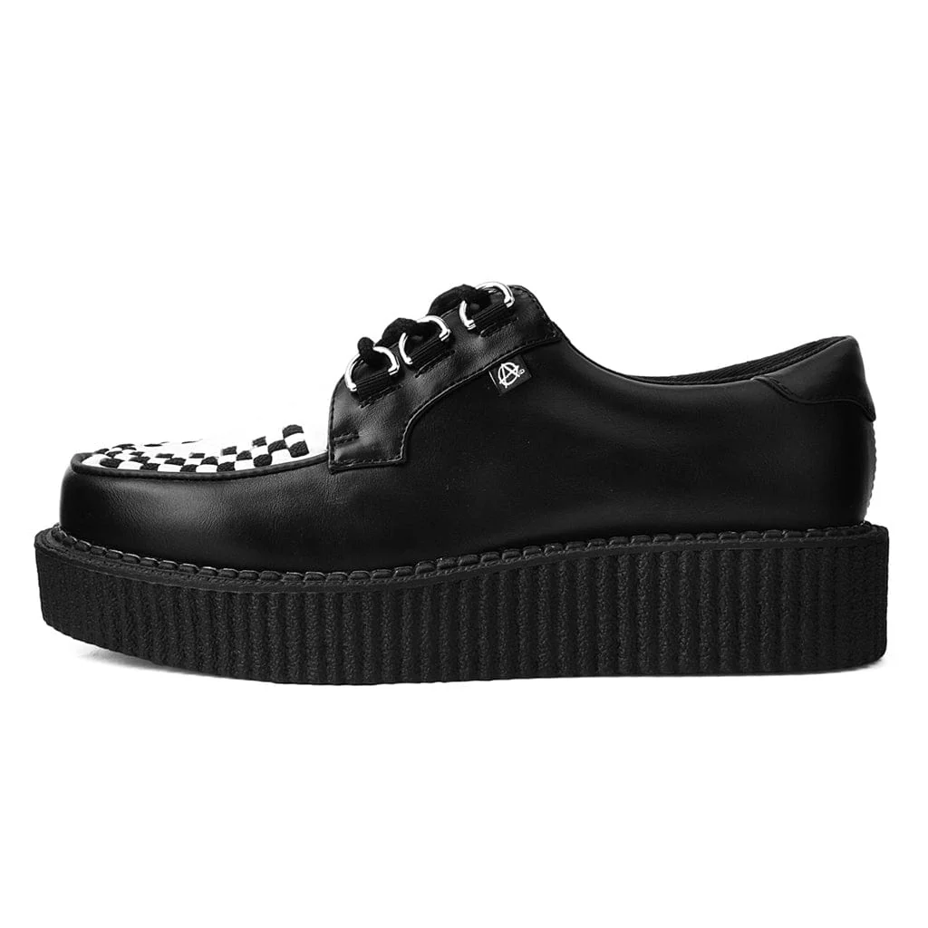 Anarchic Creeper Black & White Vegan Leather