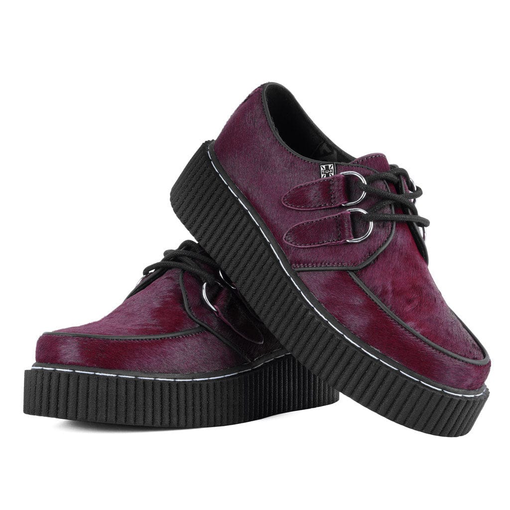 Vintage Creeper Burgundy Cow Hair - Image 3