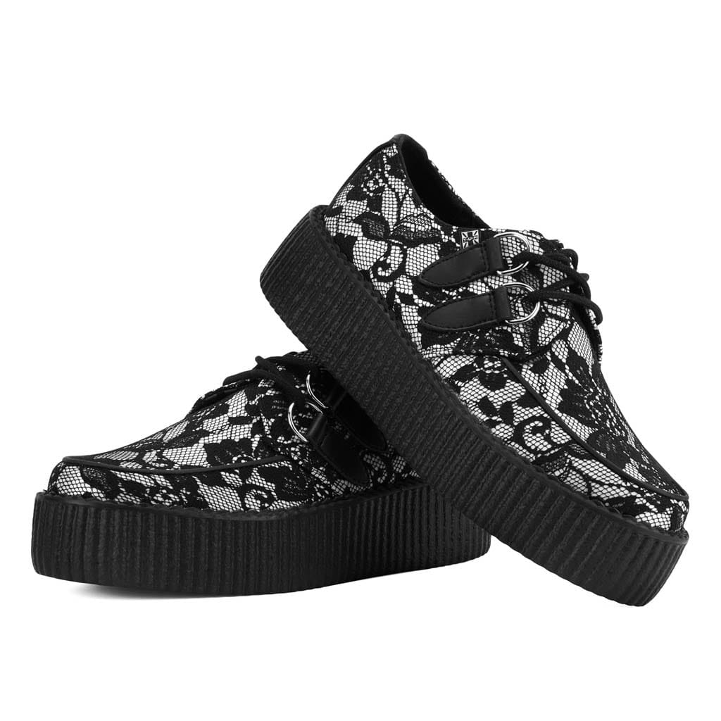 Viva High Creeper Black/White Lace - Image 3