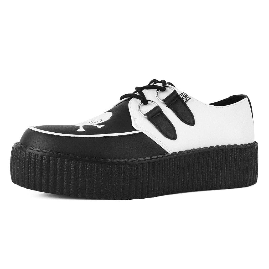 Viva High Creeper Black & White Skull Print - Image 3