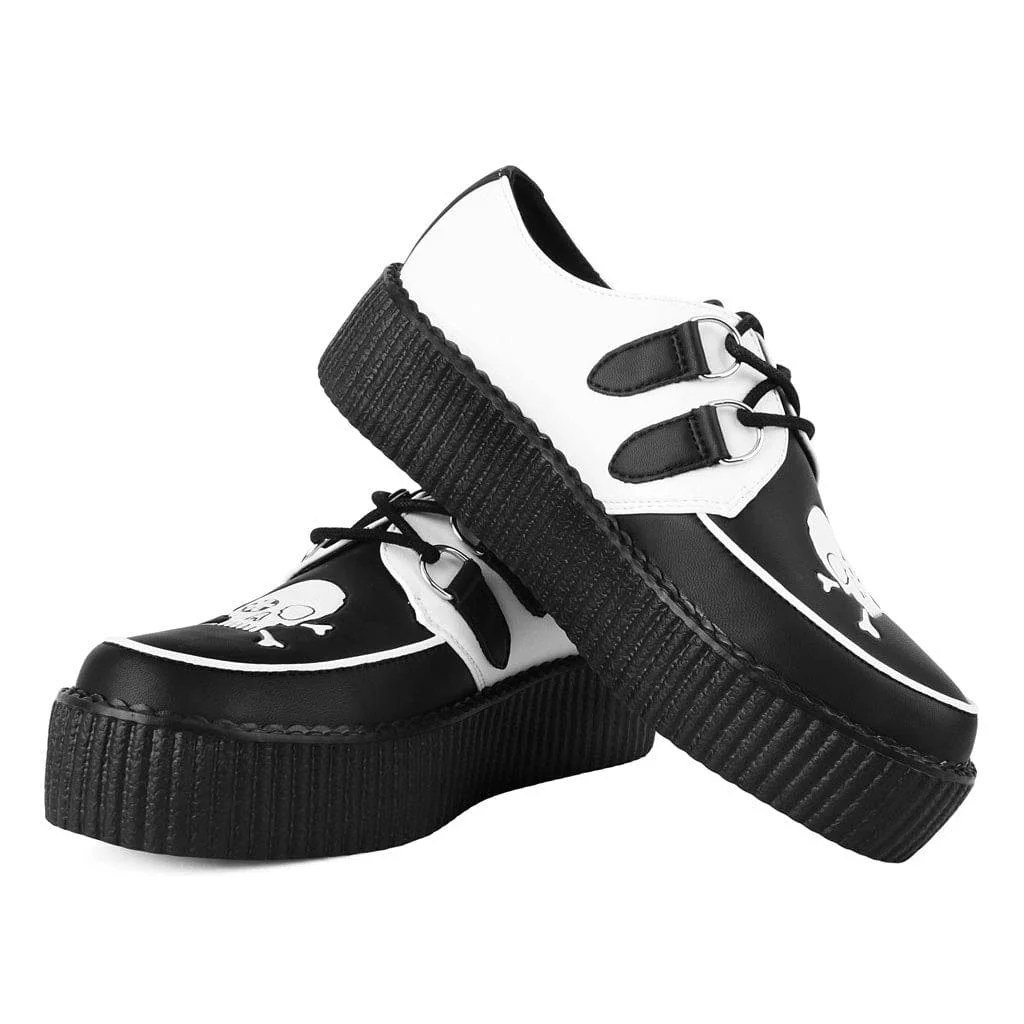 Viva High Creeper Black & White Skull Print - Image 4