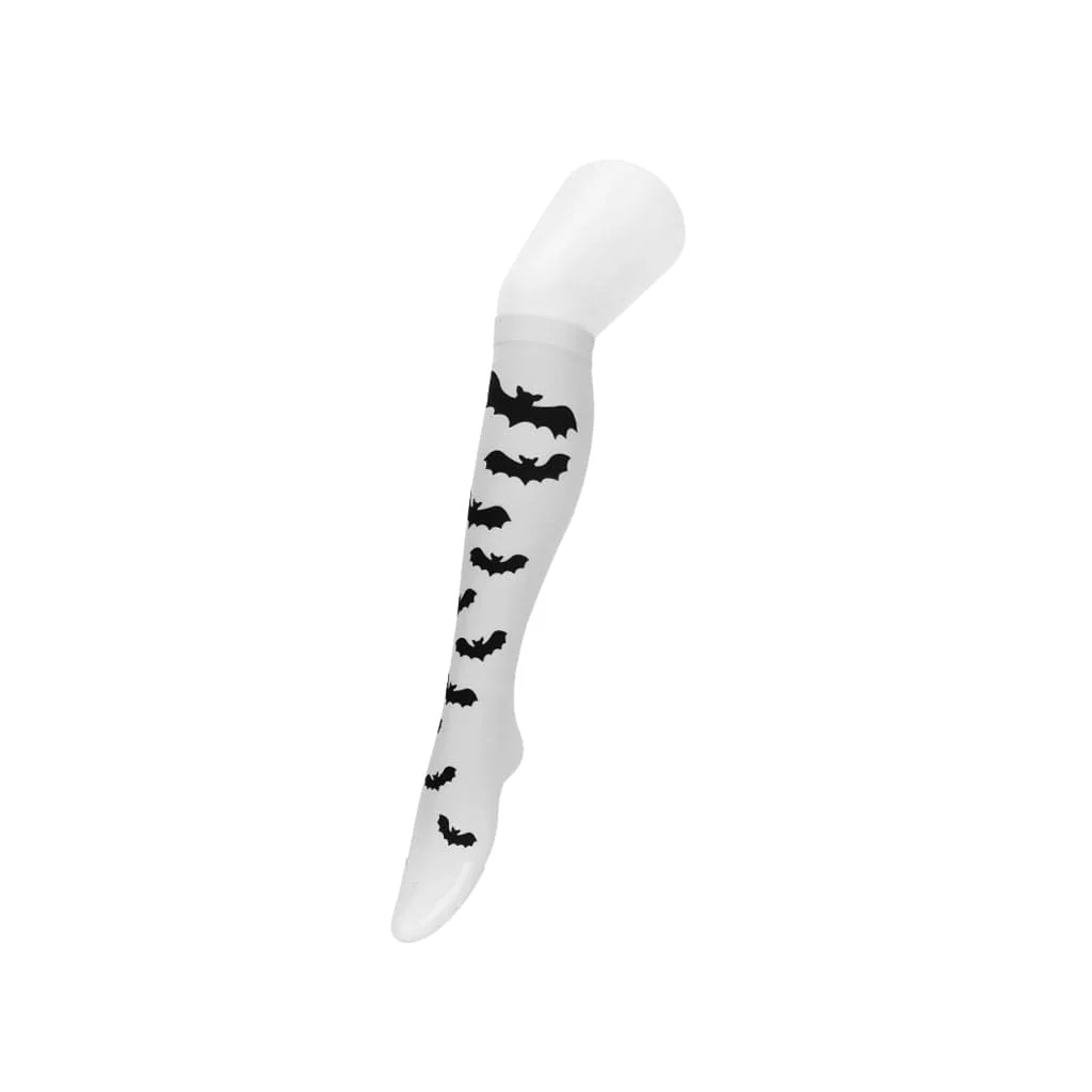 Knee High White Bat Sock Women's