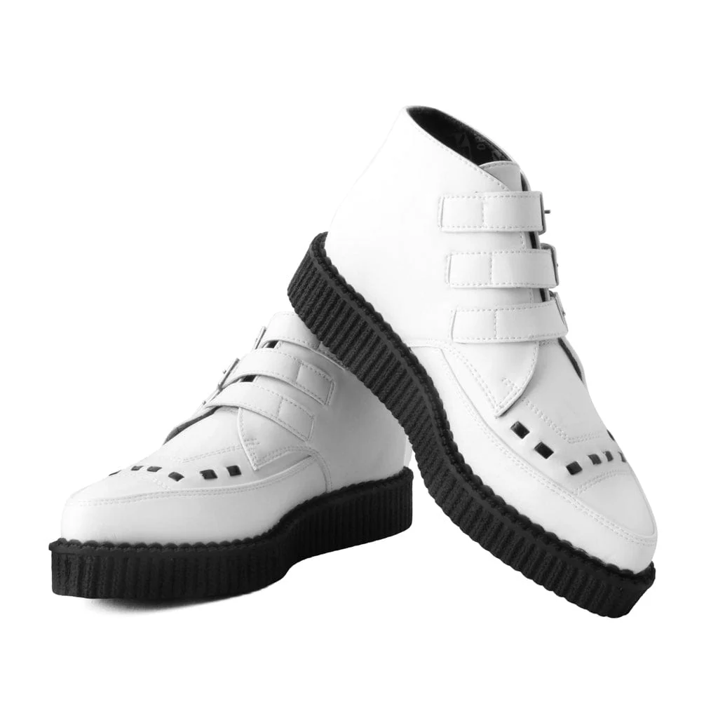 Pointed Creeper 3-Buckle Boot White TUKskin - Image 3