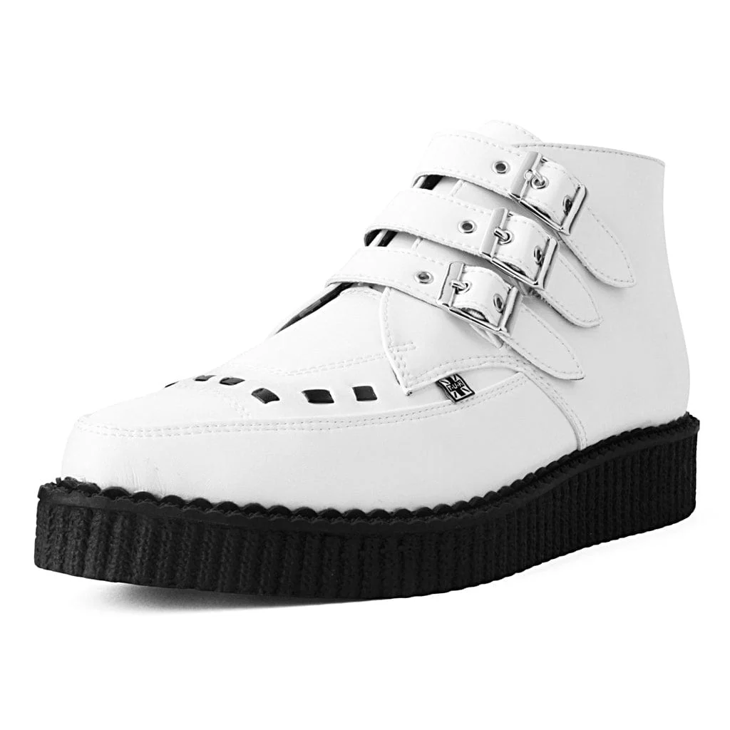 Pointed Creeper 3-Buckle Boot White TUKskin - Image 4
