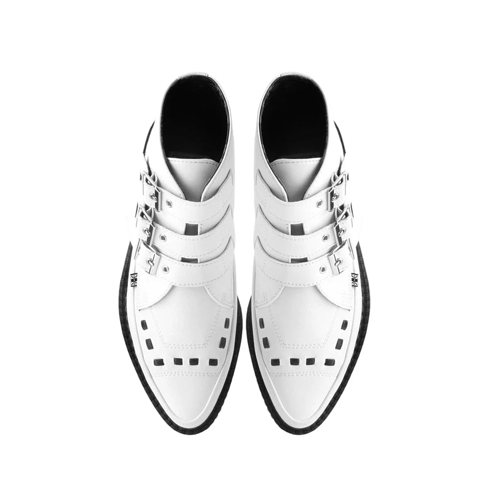 Pointed Creeper 3-Buckle Boot White TUKskin - Image 5